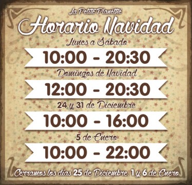 Horario NAVIDAD 2014