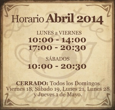 Horario Abril 2014