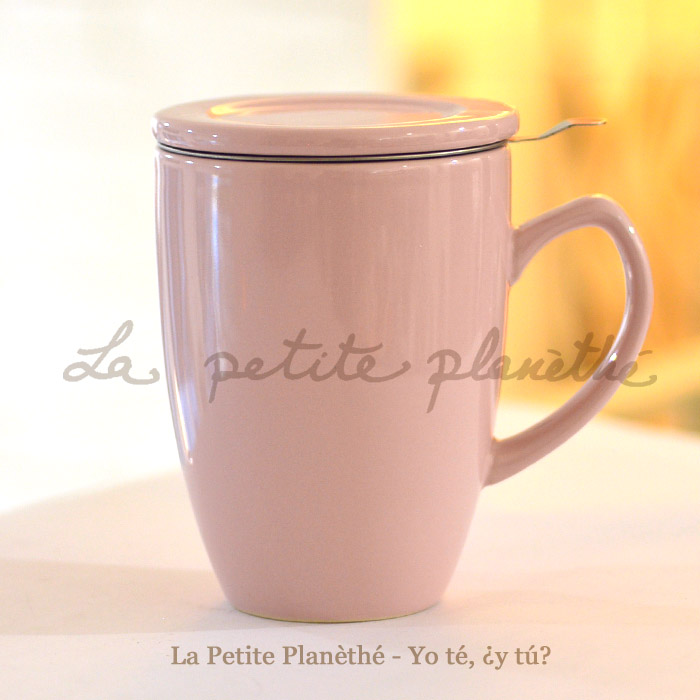 Taza de Te con Filtro y Tapa 400ml - Ceramica - Mantiene Caliente la  Infusion - Rosa : : Hogar y cocina