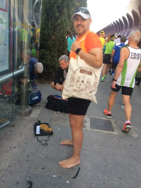 Raúl y la Bolsa Viajera en la Maratón de Valencia 2017