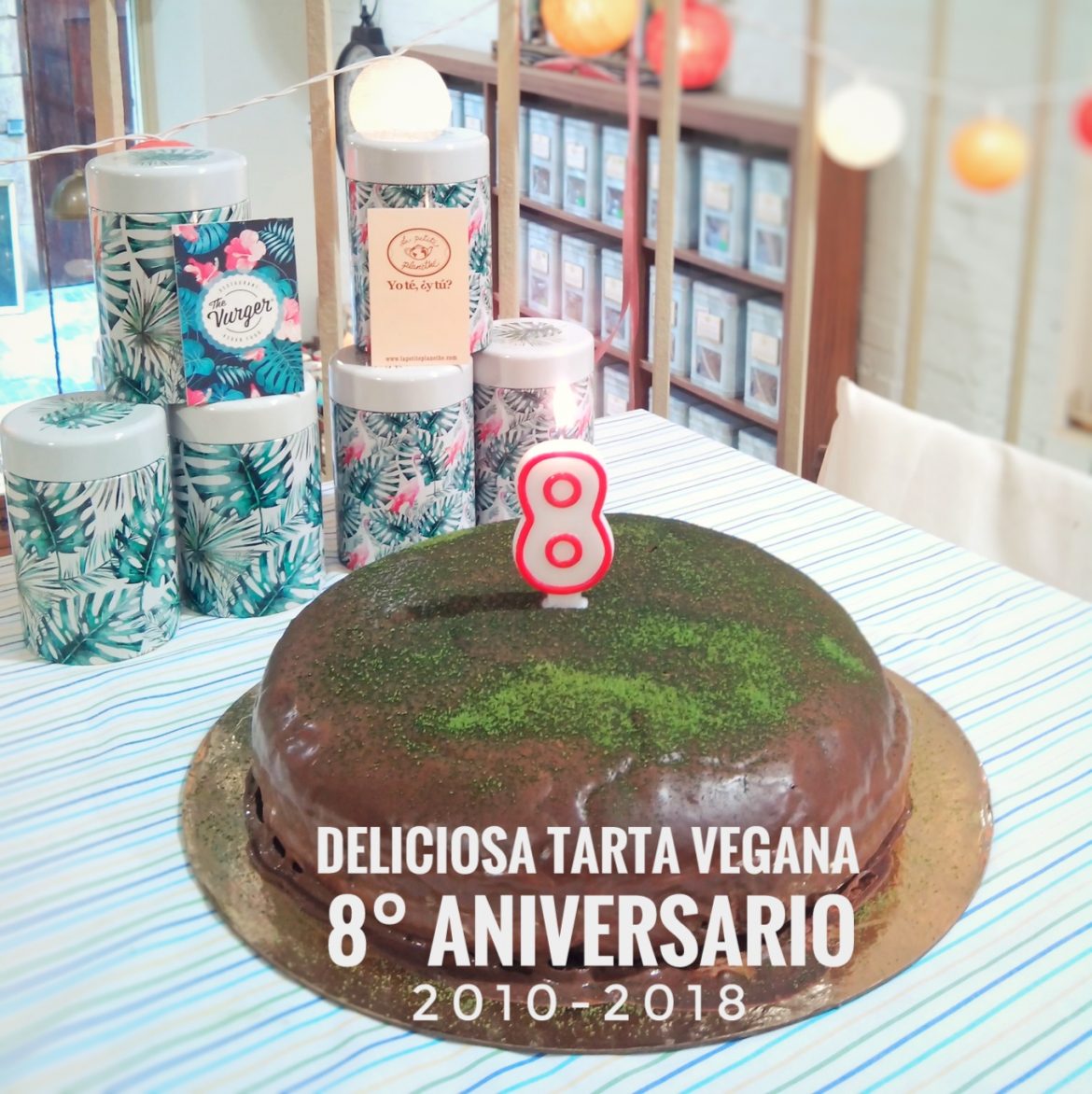 Tarta Vegana 8º Aniversario