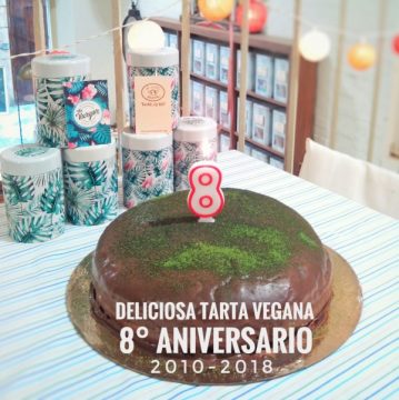 Tarta Vegana 8º Aniversario