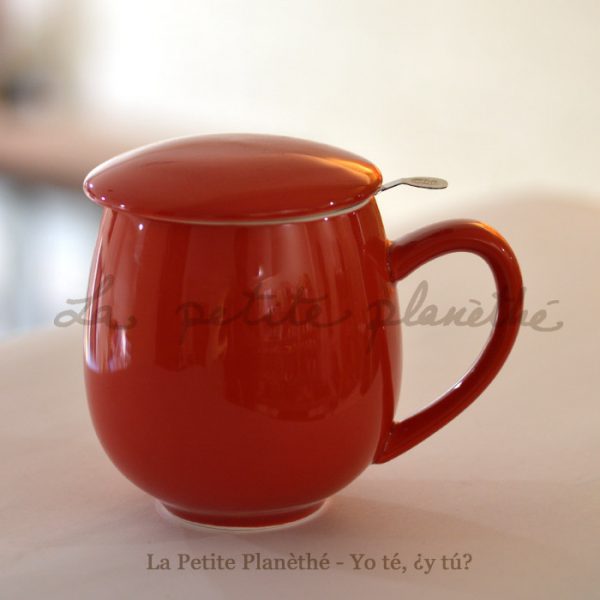 Taza con infusor Tulipán Rojo