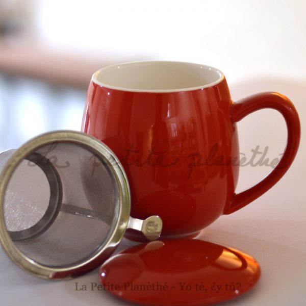 Taza con infusor Tulipán Rojo